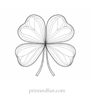 shamrock coloring page easy