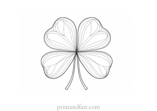 shamrock coloring page easy