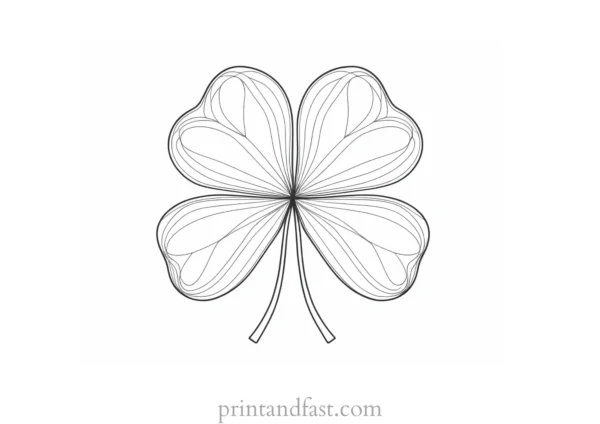 shamrock coloring page easy