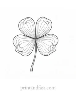 shamrock coloring page for kids