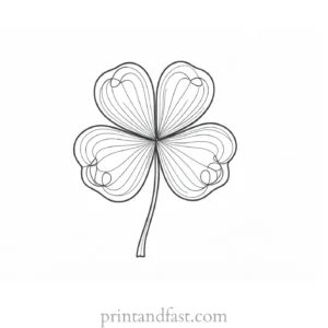 shamrock coloring page for kids