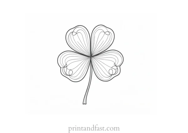 shamrock coloring page for kids