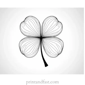 shamrock coloring page free