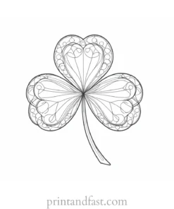 shamrock coloring page intricate