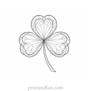 shamrock coloring page intricate