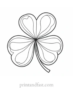 shamrock coloring page outline