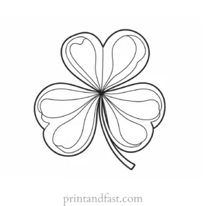 shamrock coloring page outline