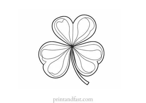 shamrock coloring page outline