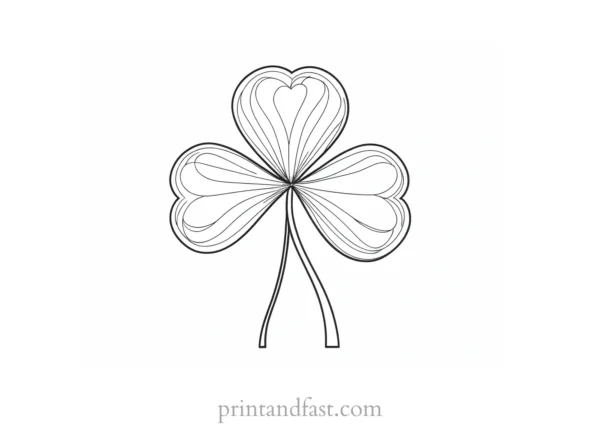 shamrock coloring page preschool