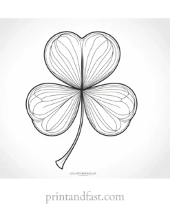 shamrock coloring page printable