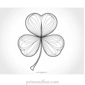 shamrock coloring page printable