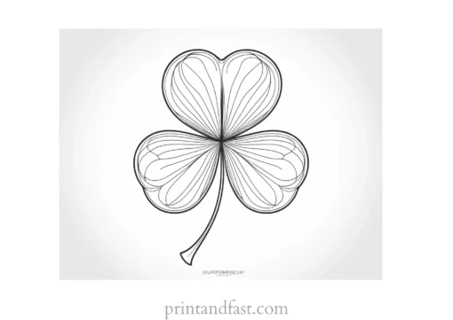 shamrock coloring page printable