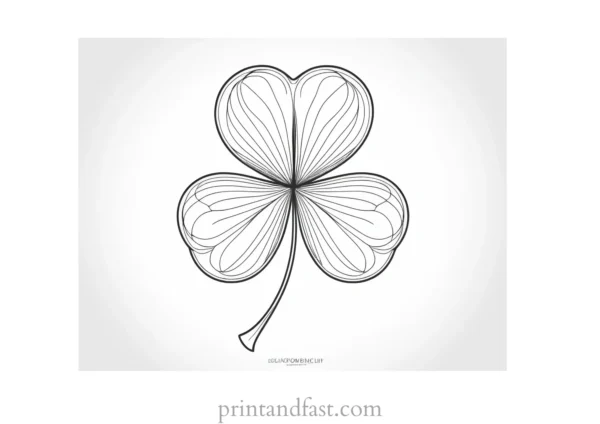 shamrock coloring page printable