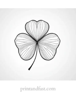 shamrock coloring page realistic