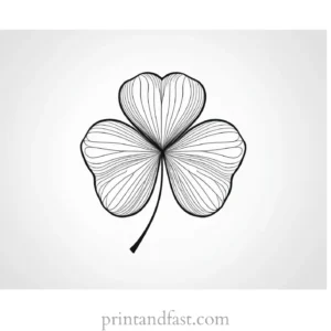 shamrock coloring page realistic