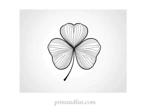 shamrock coloring page realistic