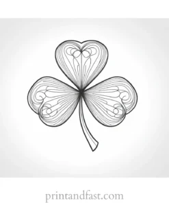 shamrock coloring page simple