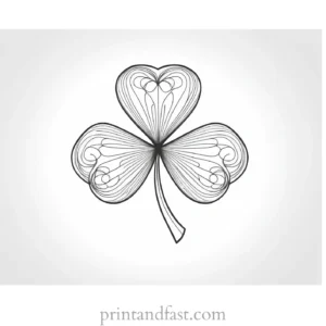 shamrock coloring page simple