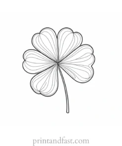 shamrock coloring page template