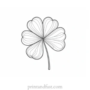 shamrock coloring page template