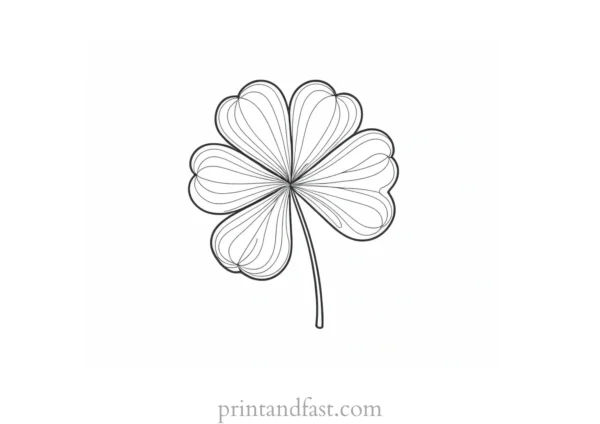 shamrock coloring page template