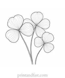 shamrock coloring page with clover