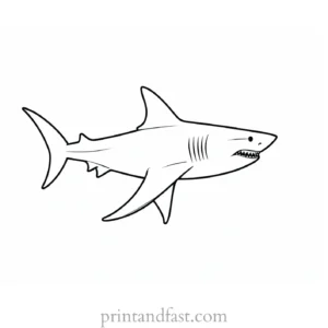 shark fin coloring page