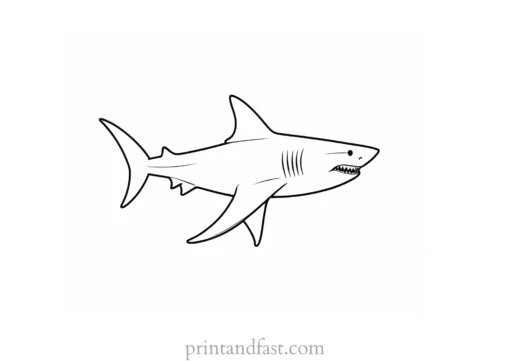 shark fin coloring page