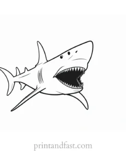 shark mouth coloring page