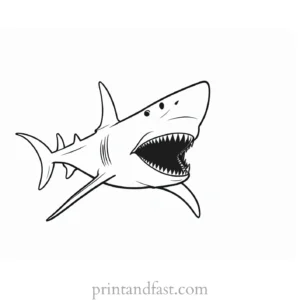 shark mouth coloring page