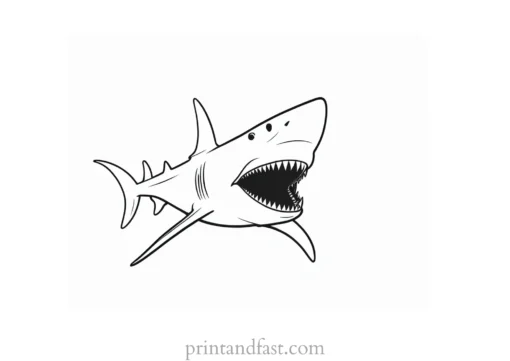 shark mouth coloring page