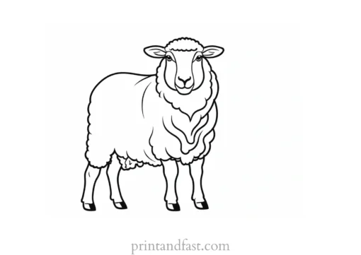 sheep coloring page activity