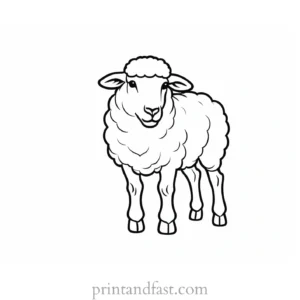 sheep coloring page educational