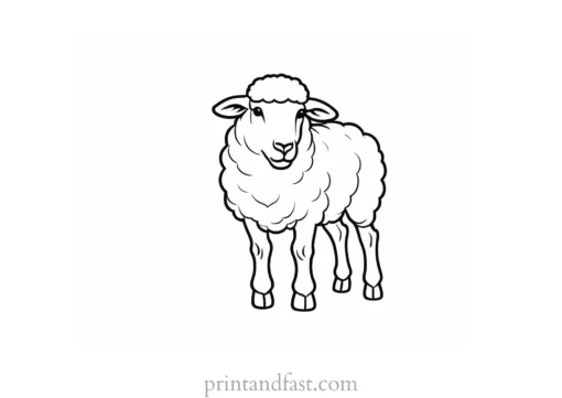 sheep coloring page educational