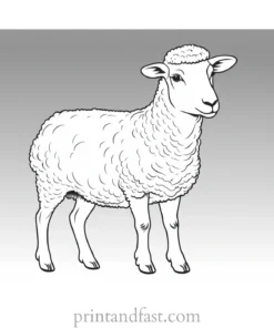 sheep coloring page farm