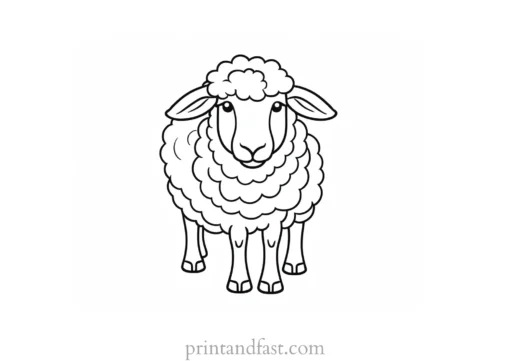 sheep coloring page for toddlers