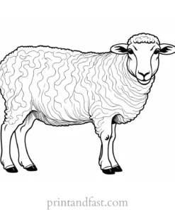 sheep coloring page free