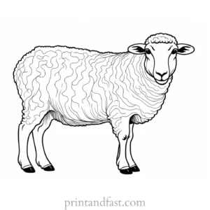 sheep coloring page free