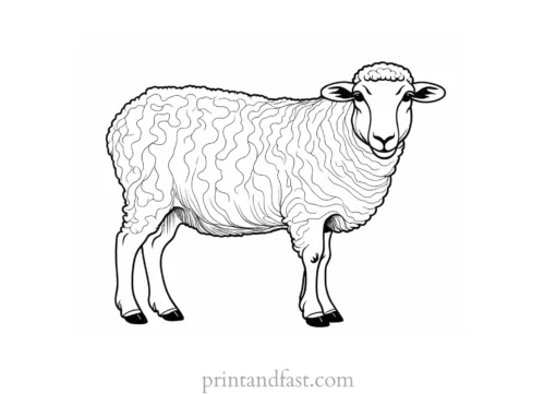 sheep coloring page free