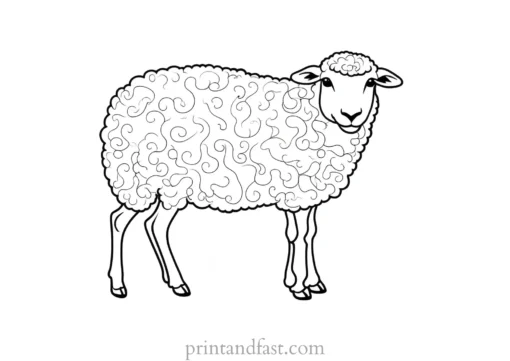 sheep coloring page fun