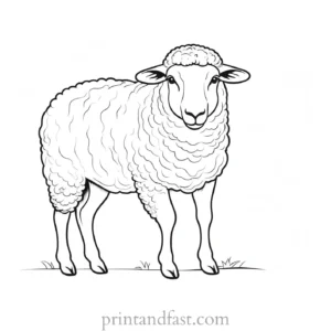 sheep coloring page nature