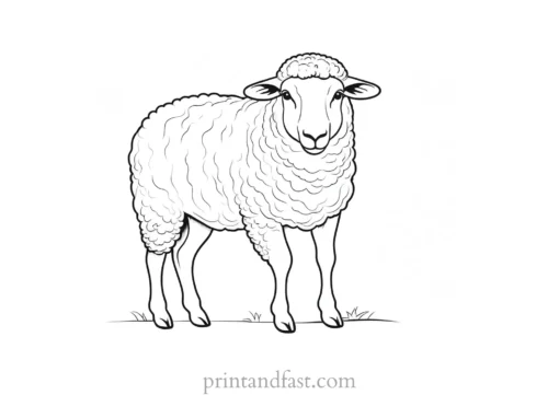 sheep coloring page nature