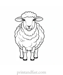 sheep coloring page printable