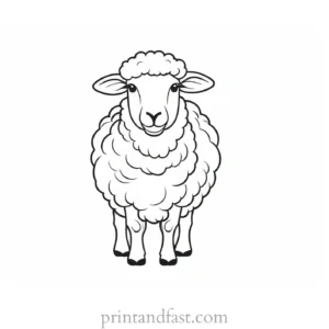 sheep coloring page printable