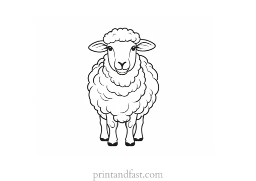 sheep coloring page printable