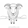 sheep coloring page seasonal