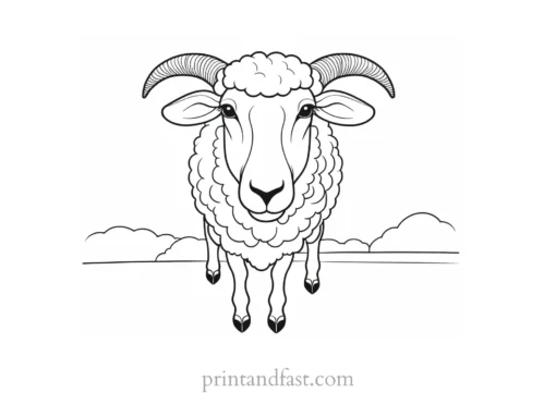 sheep coloring page seasonal