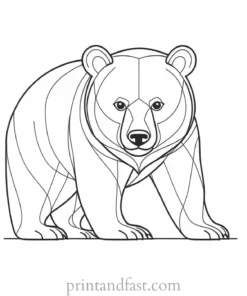 simple Bear Coloring Page