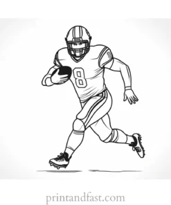 simple Football Coloring Page