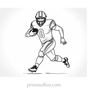 simple Football Coloring Page